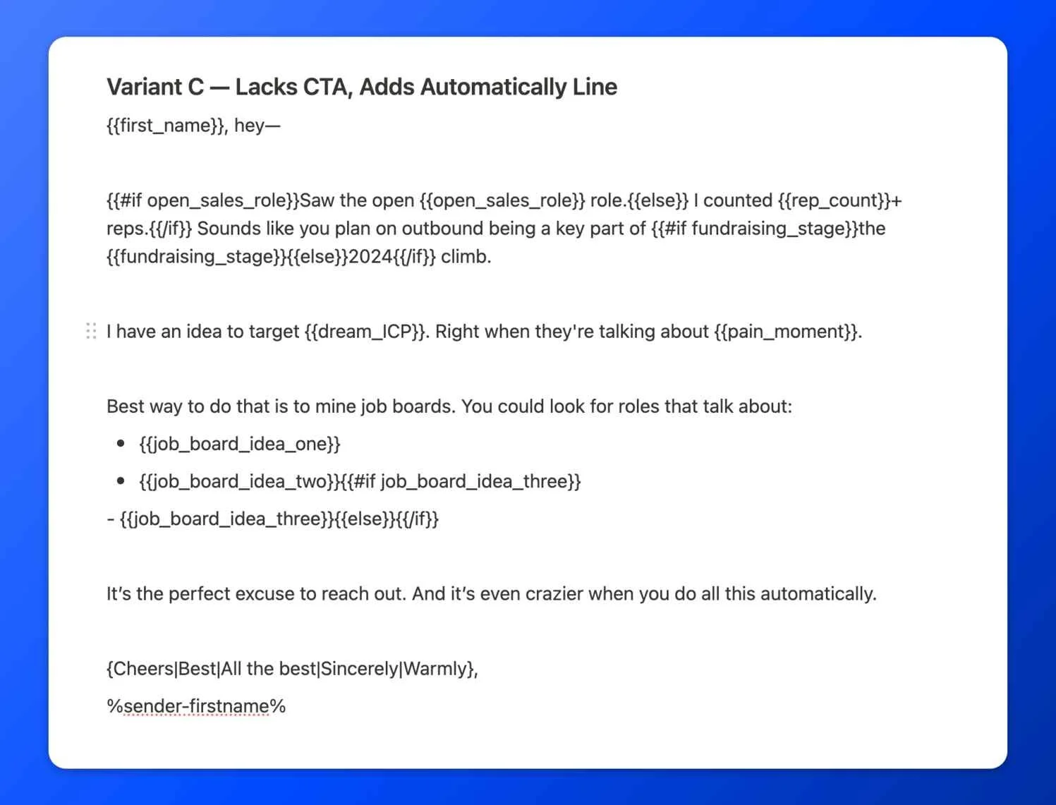 A book with the title 'The Cold Email Handbook'